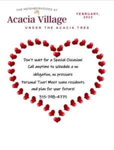 acacia village logo, hearts